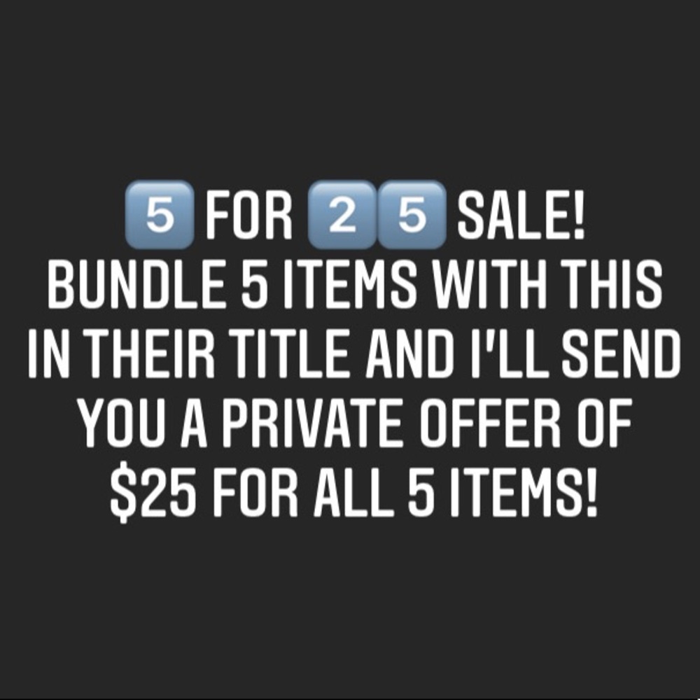 5️⃣ for 2️⃣5️⃣ SALE